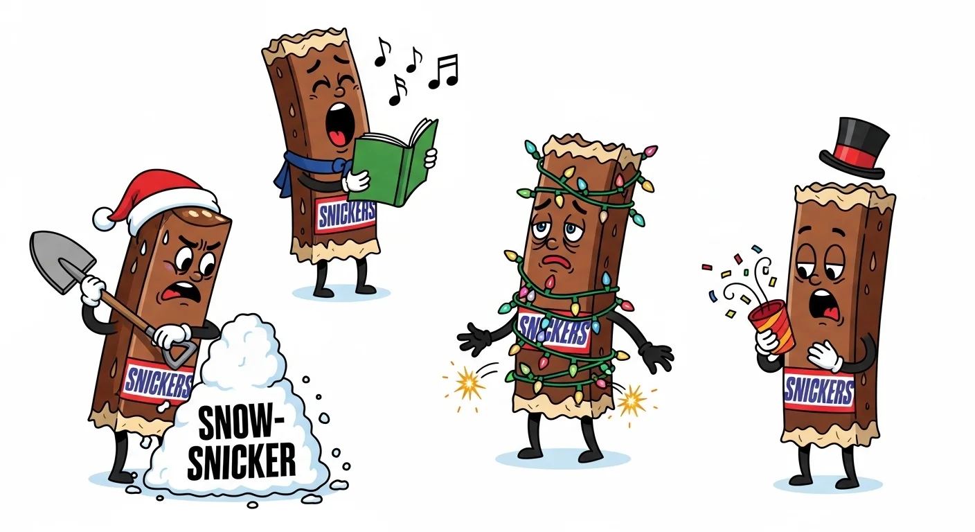 Holiday & Festive Snickers Puns