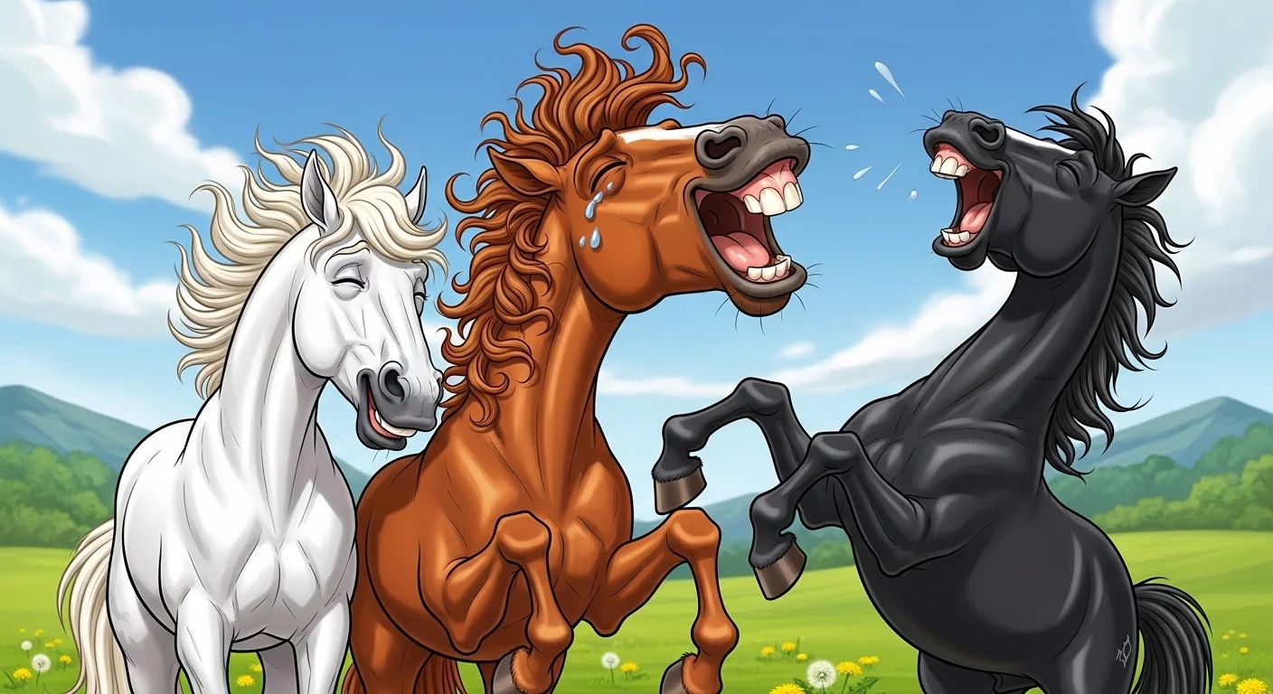 Neigh-splitting Laughs
