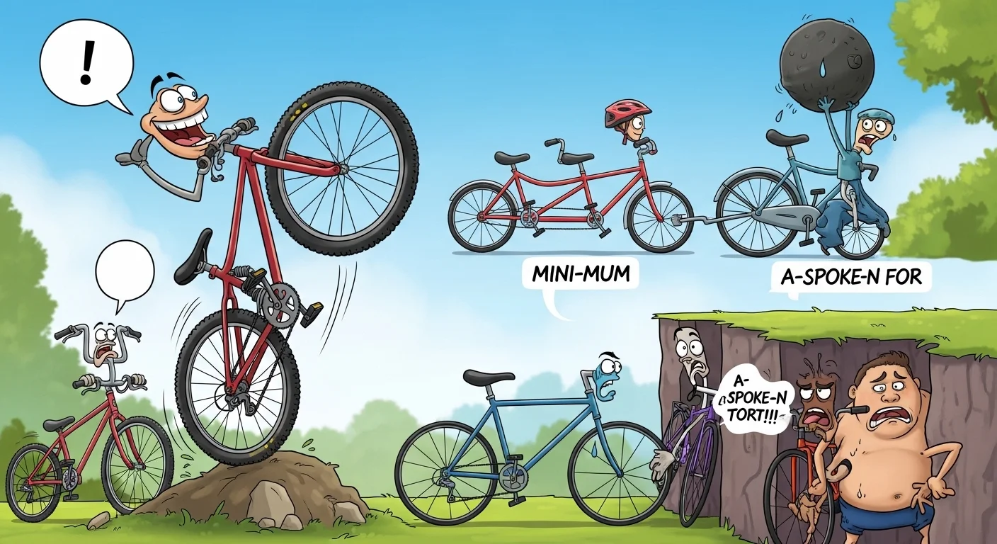 Wheelie Funny Bike Puns